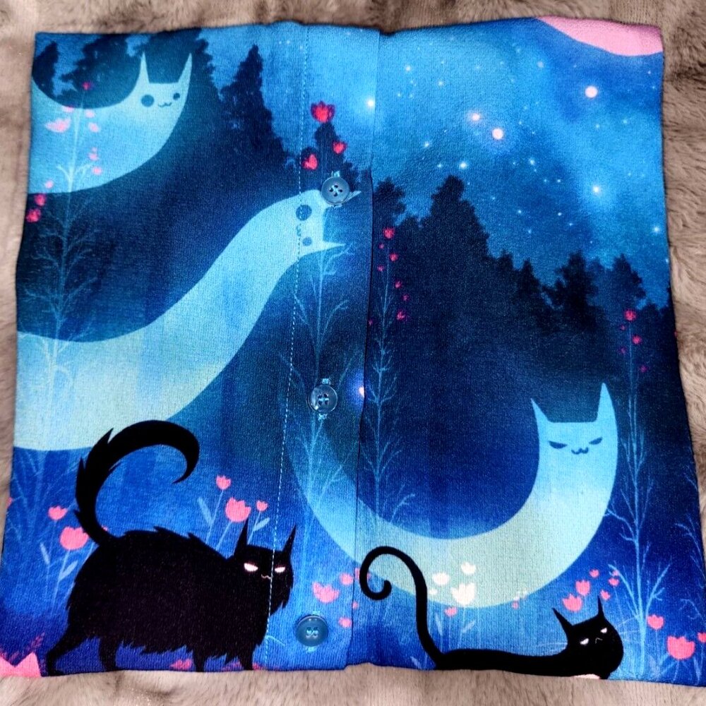 Black Milk Kitty Parade Button Up Shirt - Picture 5 of 8